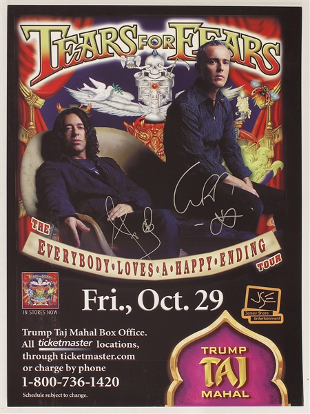 Tears for Fears Signed Taj Mahal On-Site Concert Poster