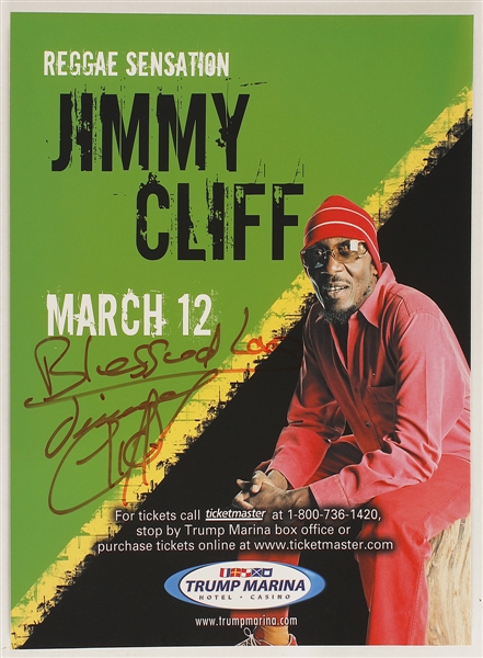 Jimmy Cliff Signed Marina Hotel & Casino On-Site Concert Poster