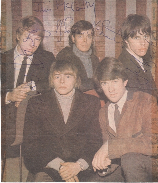 The Yardbirds with Jeff Beck Signed Magazine Picture
