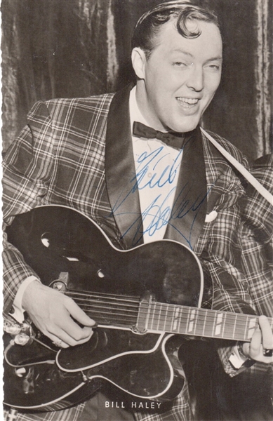 Bill Haley Signed German Picture Postcard