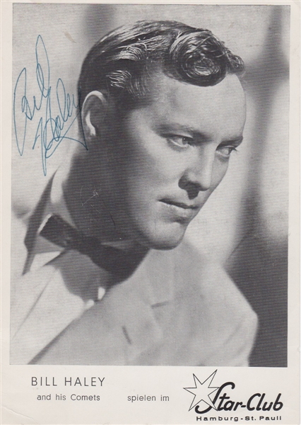 Bill Haley Signed Star-Club Picture Card