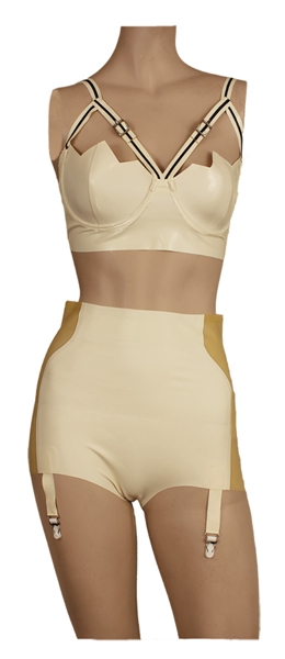 Fergie "M.I.L.F. $" Music Video Worn Custom Latex White Bra and Shorts  