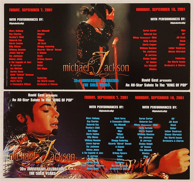 Michael Jackson Original 30th Anniversary Celebration The Solo Years Uncut Handbills 