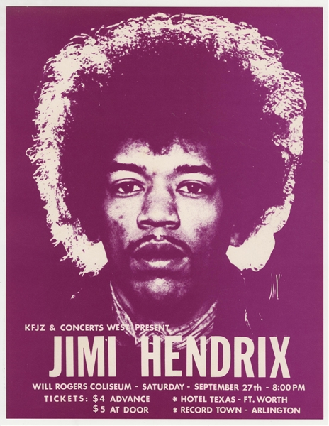 Jimi Hendrix 1969 Original Concert Handbill