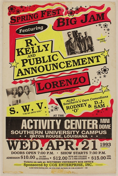 R. Kelly Original Early Concert Poster 