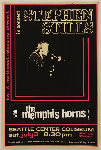 Stephen Stills Original Concert Poster