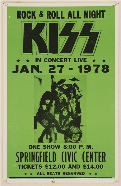 KISS Very Rare Original 1978 Concert Poster