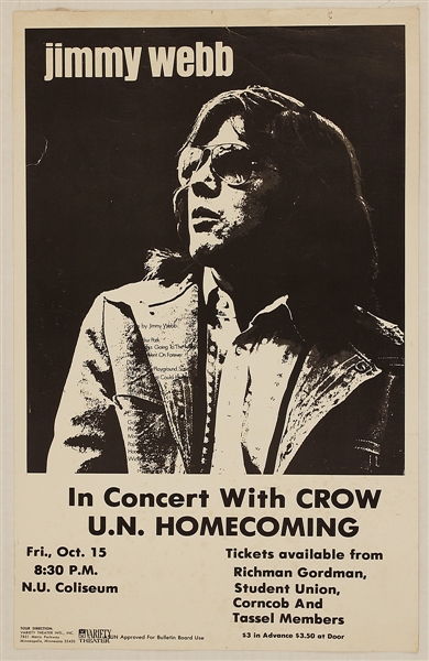 Jimmy Webb Original Concert Poster