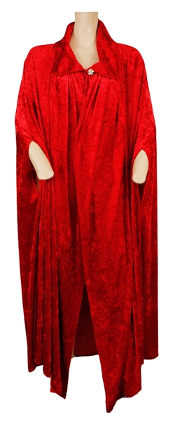 James Brown Stage Worn Red Crushed Velvet Cape 