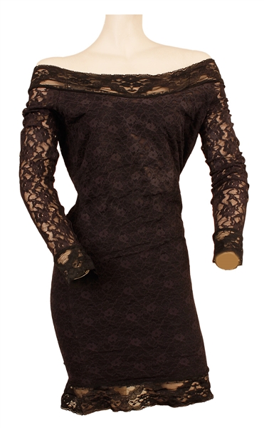 Stevie Nicks Owned & Worn Black Lace Dress