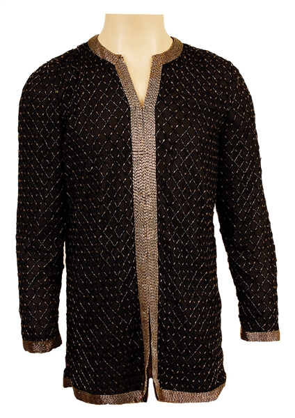 Prince Worn Stage Gold & Black Beaded Tunic