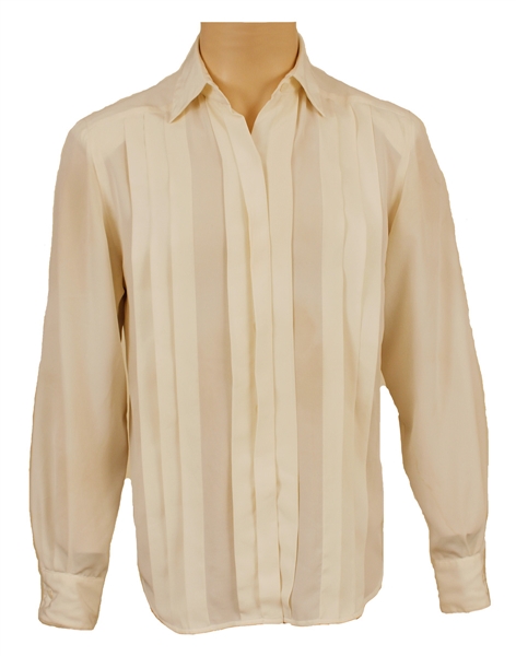 Prince Owned & Worn  Christian Dior Pleated White Shirt