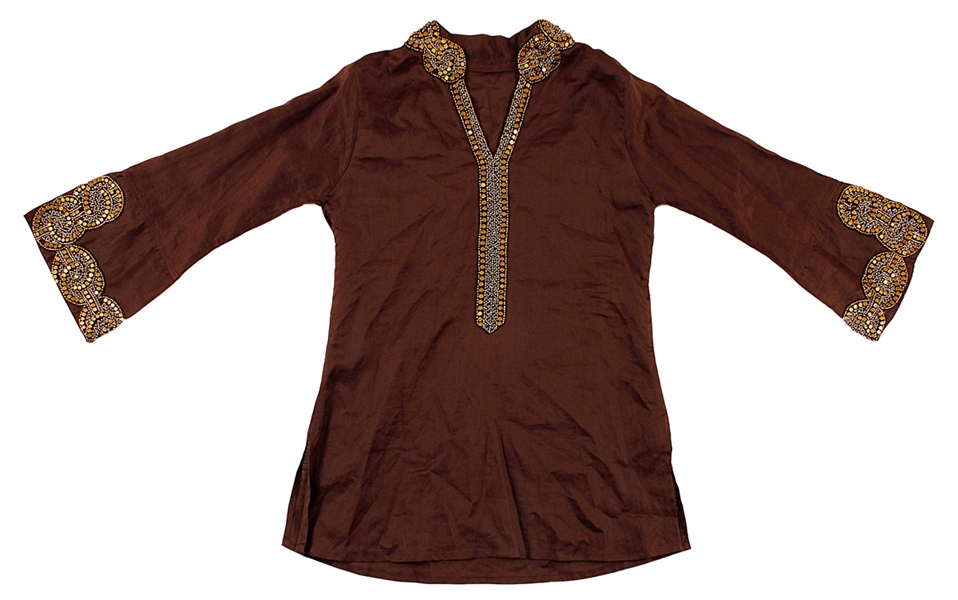 Prince  Stage Worn Elaborately Beaded & Sequined Brown Tunic