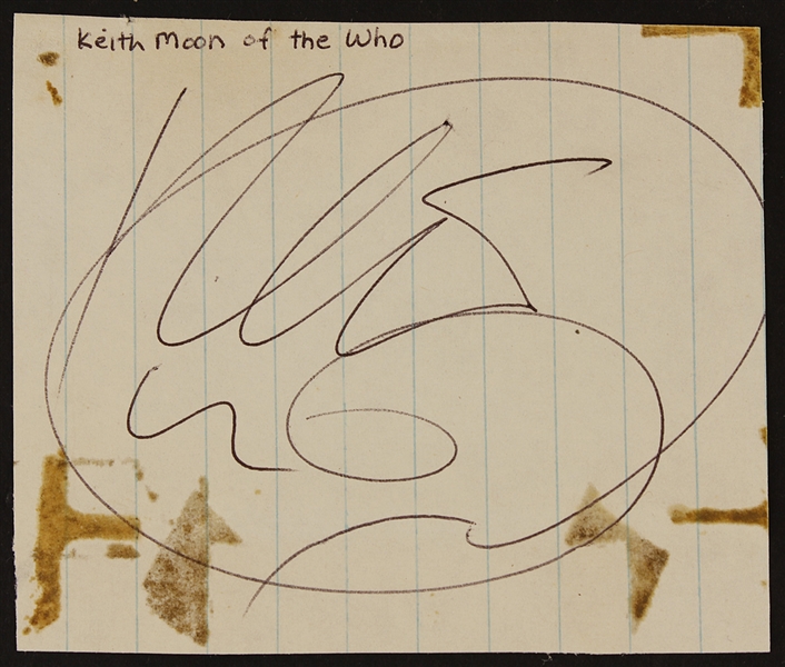 Keith Moon Autograph 