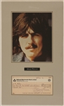 George Harrison Signed 1972 Check to Nicky Hopkins