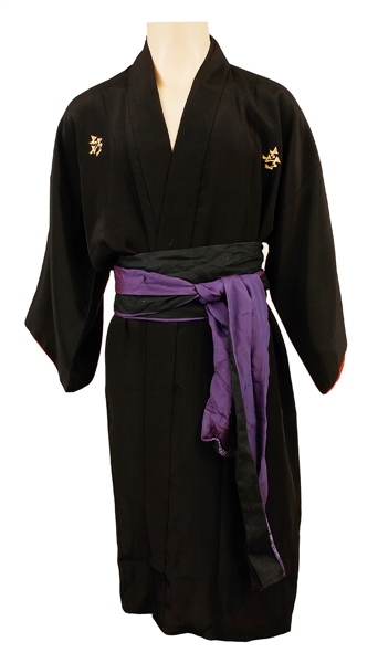 Michael Jackson Owned & Worn Kimono-Style Black Robe