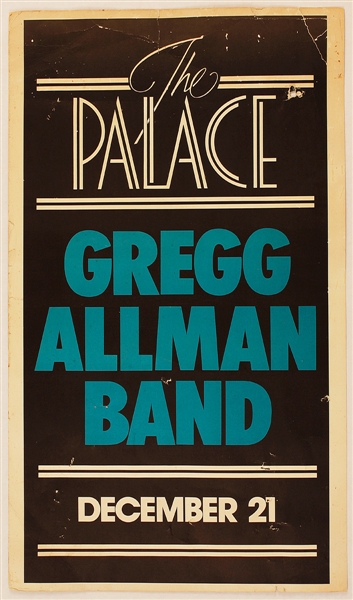 Gregg Allman Band Original Concert Poster