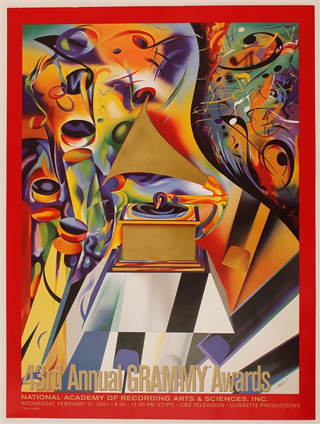 43rd Annual Grammy Awards Original Poster