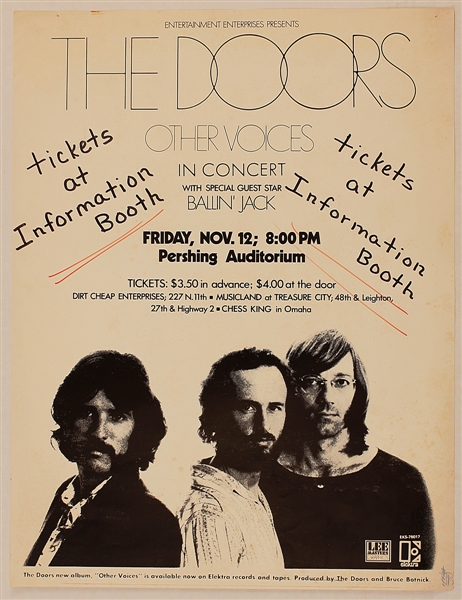 The Doors: Other Voices Original Concert Poster