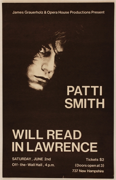 Patti Smith Original Concert Poster