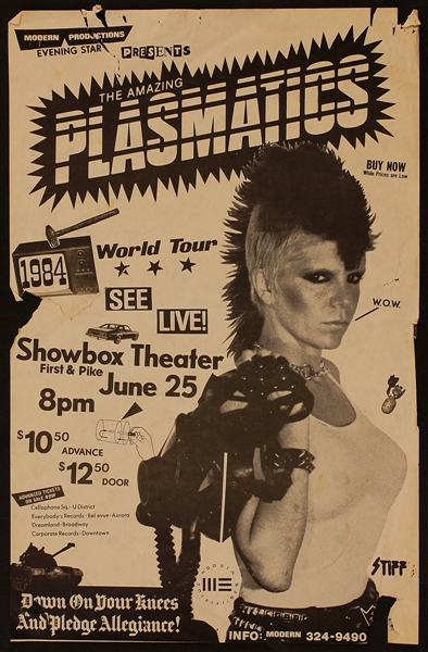 Plasmatics Original 1984 Concert Poster
