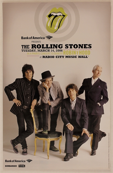 Rolling Stones Original Radio City Music Hall Private Show Concert Poster