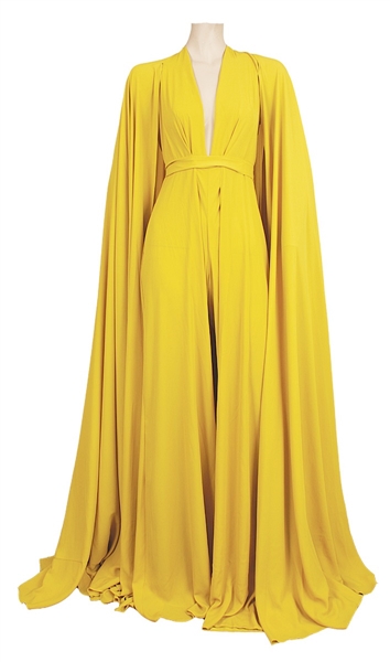 Jennifer Lopez 2016 American Music Awards Stage Worn Yellow Michael Costello Custom Jumpsuit Gown