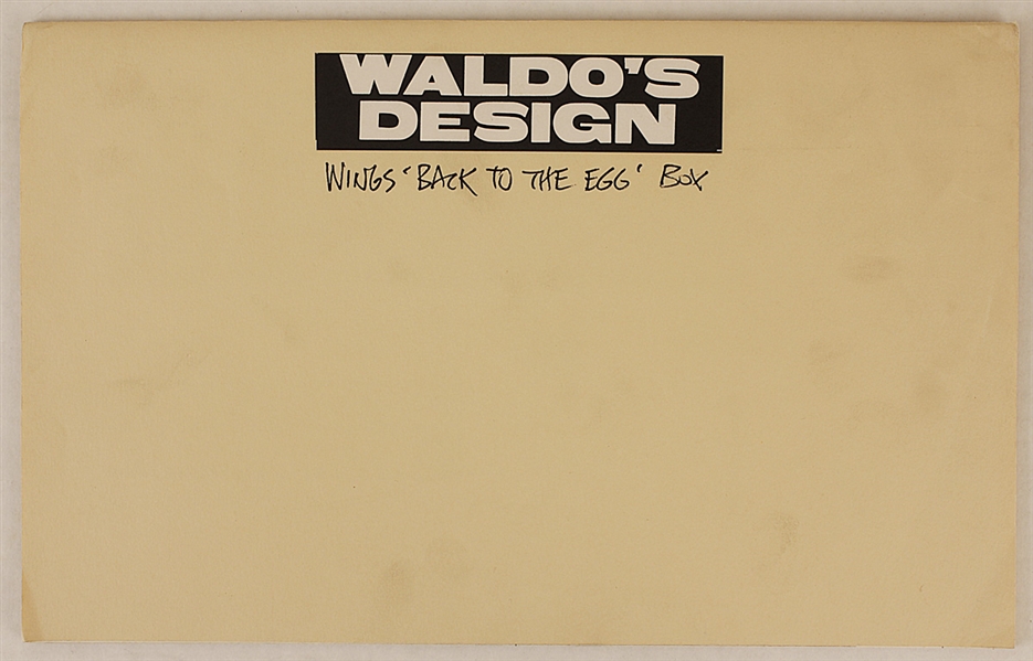 Paul McCartney & Wings "Back to the Egg" Original Waldos Design Postcard and Card Backs Artwork