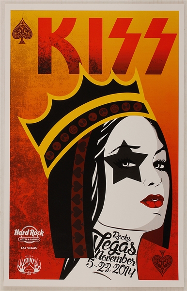 KISS Rocks Vegas Original VIP Concert Poster 