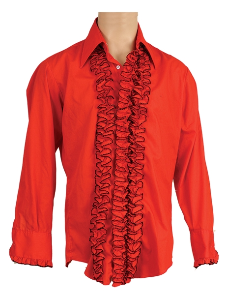 James Brown Stage Worn Red Ruffled Shirt