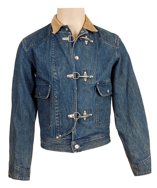 Michael Jackson Owned & Worn Denim Jacket with Corduroy Collar and Metal Clasps