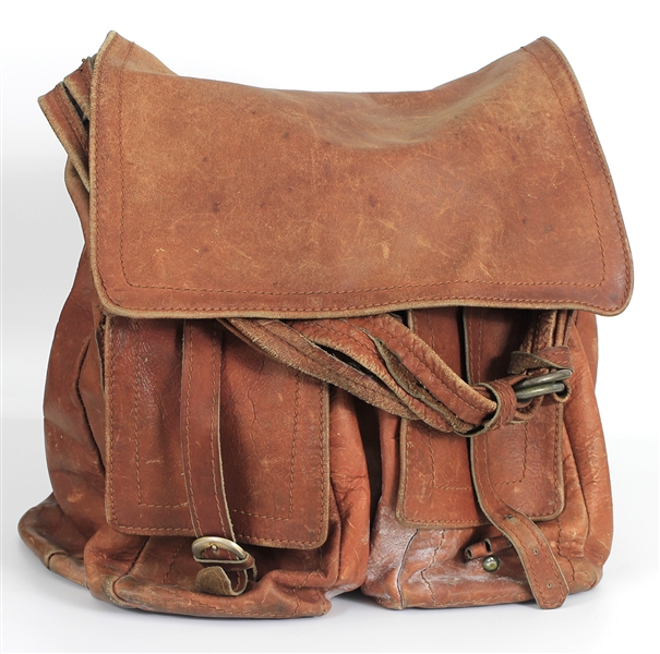 Jimi Hendrix Owned & Used Brown Leather Saddle Style Bag from The Mike Quashie Jimi Hendrix Collection