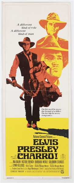 Elvis Presley Original "Charro!" U.S. Movie Insert Poster
