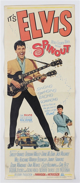 Elvis Presley Original "Spinout" U.S. Movie Insert Poster