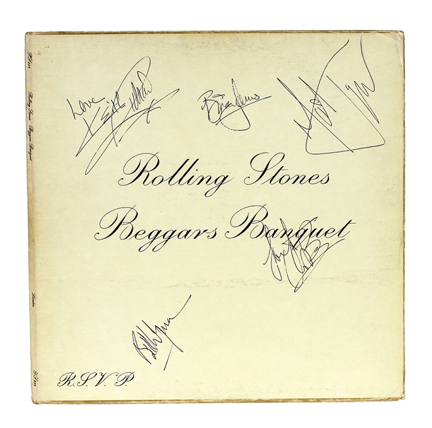 Rolling Stones Signed "Beggars Banquet" Album with Brian Jones