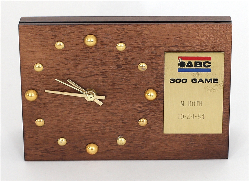 Mark Roths ABC 300 Game Bowling Clock Award
