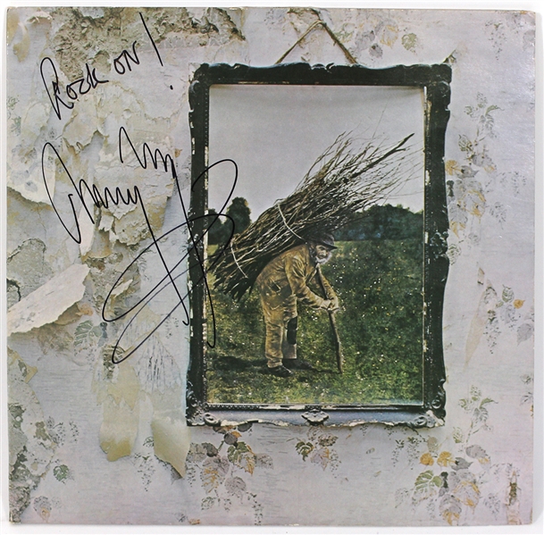 Jimmy Page Signed "Led Zeppelin IV" Album Cover