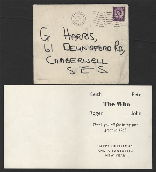 The Who Original 1965 Christmas Card