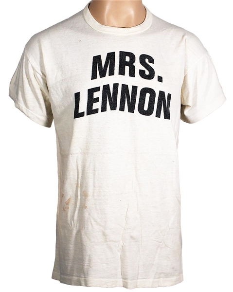 John Lennons Personally Owned "Mrs. Lennon" T-Shirt