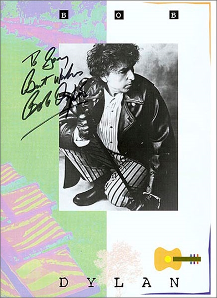 Bob Dylan Signed & Inscribed Promotional Flyer