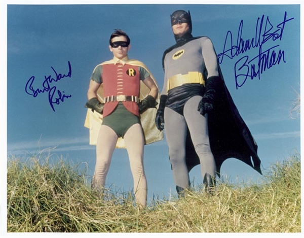 Batman & Robin Adam West and Burt Ward Signed 11 x 14  Photograph