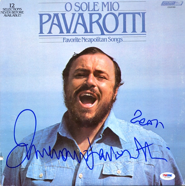 Luciano Pavarotti Signed "O Sole Mio" Album