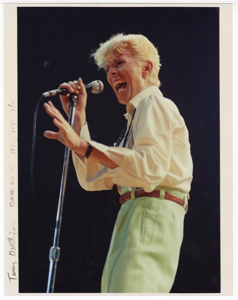 David Bowie "Serious Moonlight Tour" Original Tony Defilippis Signed Photograph