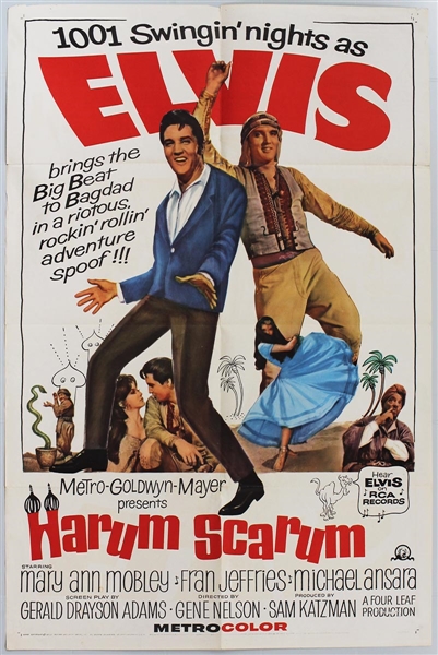 Elvis Presley 27 x 41 Original "Harum Scarum" Movie Poster
