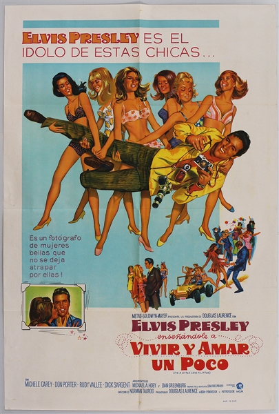 Elvis Presley 29 x 43 Original "Live a Little, Love a Little" Mexican Movie Poster