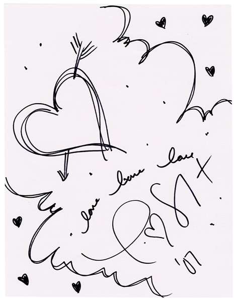 Taylor Swift 2007 Signed Hand Drawing