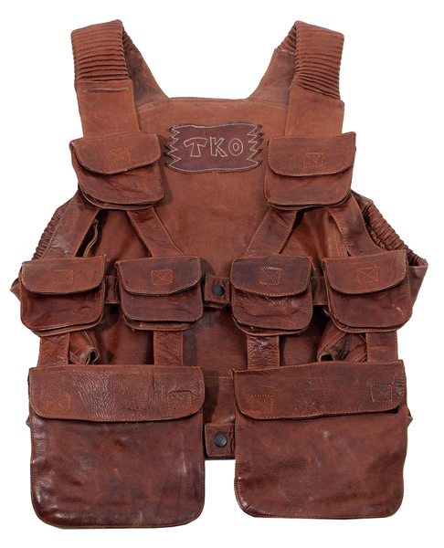 Tupac Shakur Owned and Used Brown Leather TKO Backpack