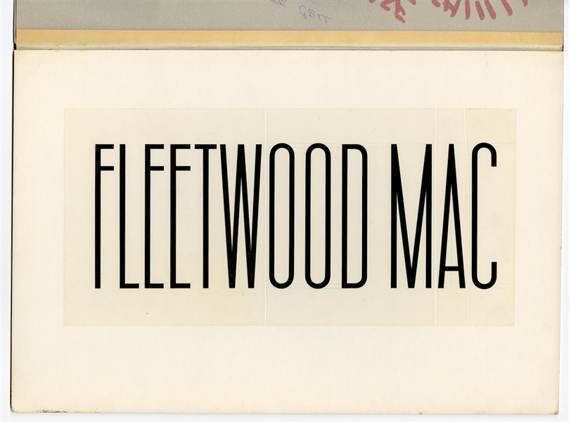 Fleetwood Mac Original “Mirage” Graphic Album Artwork from the Collection of Larry Vigon