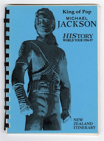 Michael Jackson Owned  and Used "History World Tour 1996-97" New Zealand Concert Tour Itinerary