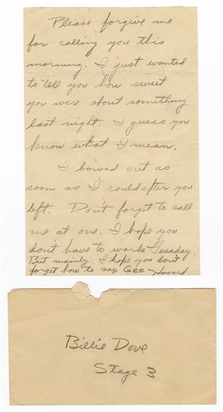 Howard Hughes Archive of Original Handwritten Love Letters to Billie Dove 